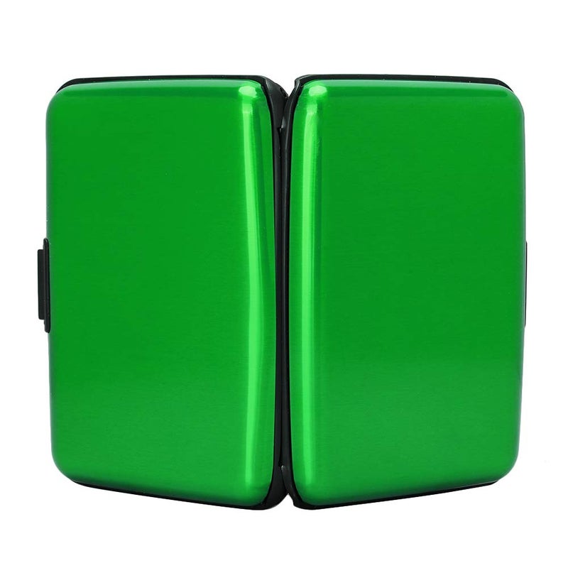 ELFISH RFID Blocking Credit Card Protector Aluminum ID Case Hard Shell Business Card Holders Metal Wallet for Men or Women (green) - Image 3